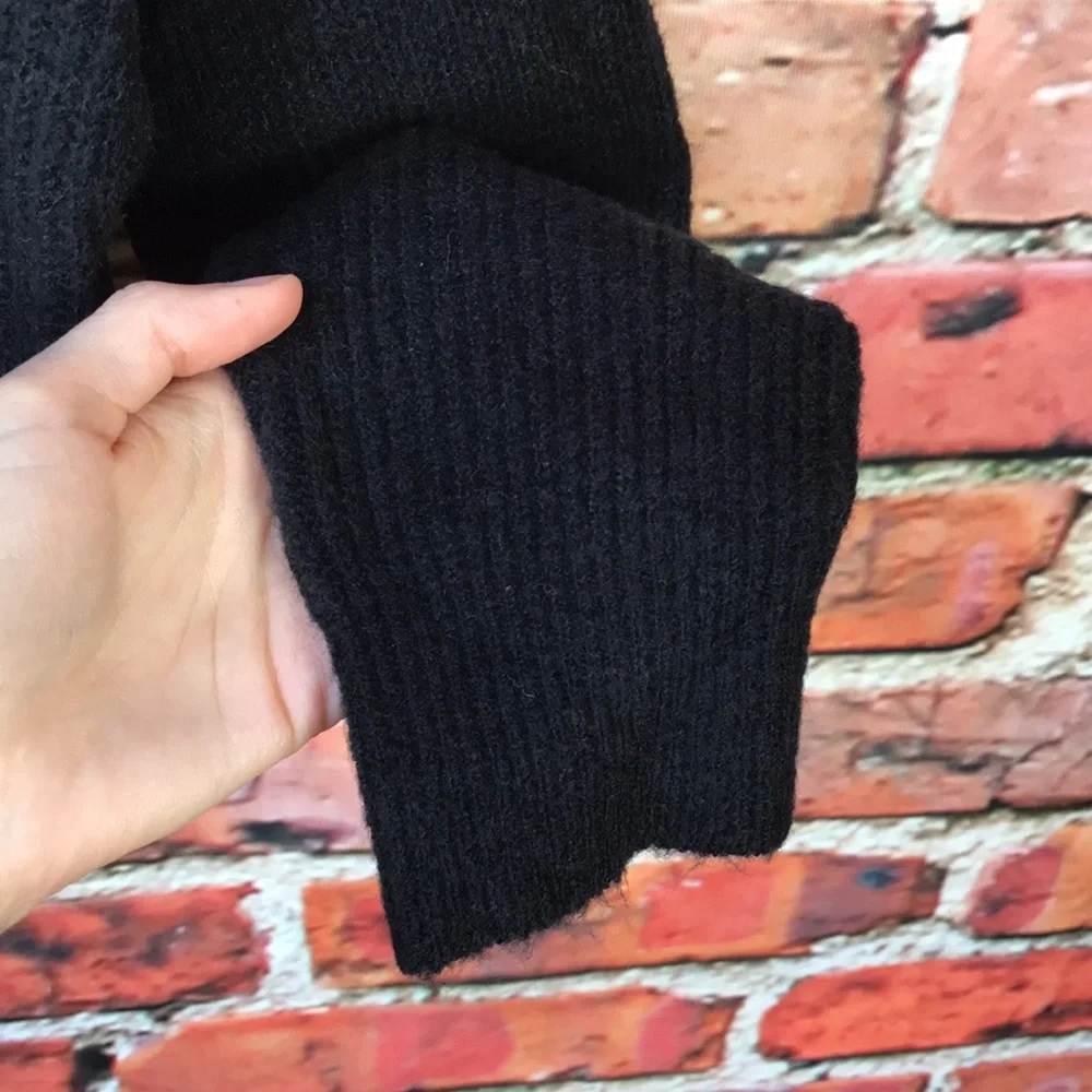 Revolve John + Jenn Black Varsity Stripe Mock Neck Sweater - Picture 6 of 13